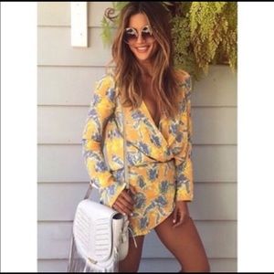 For Love & Lemons Aloha Wrap Top, XS